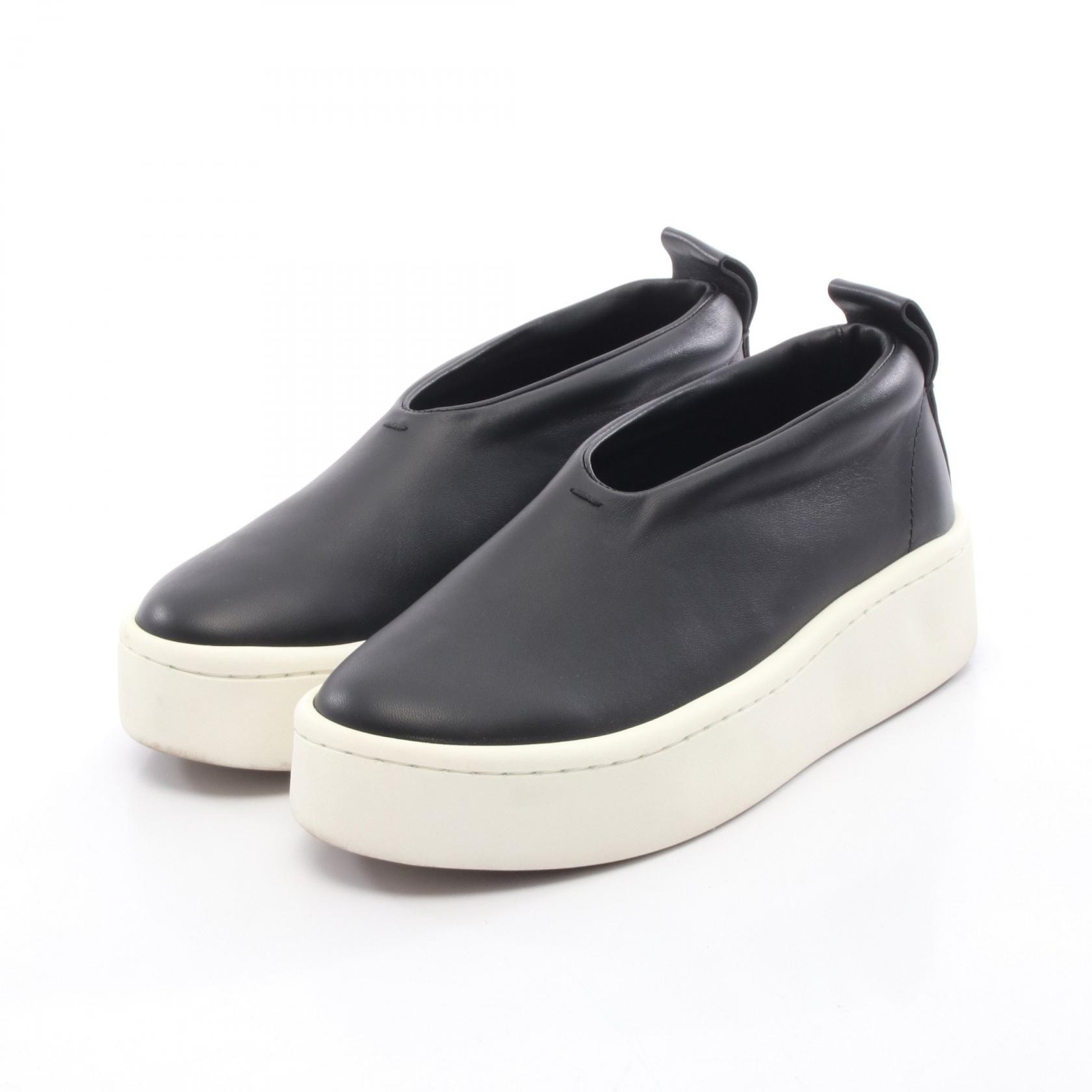 ジルサンダー JIL SANDER スリッポン 靴 レザー レディース ブラック系 【中古】