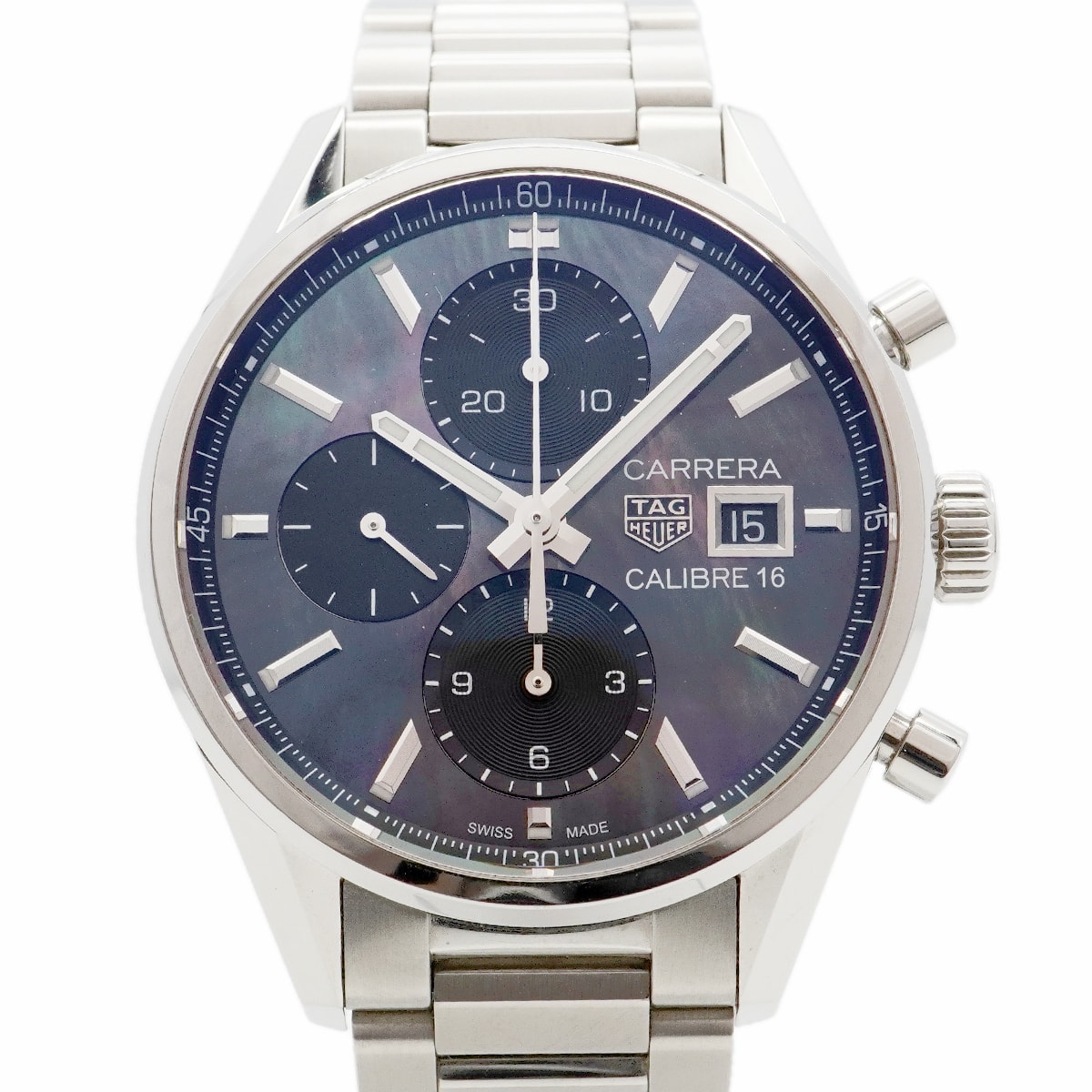 ★最終価格★SALE【6wcb0113】タグホイヤー カレラ CBK2116 黒文字盤【中古】腕時計 メンズ