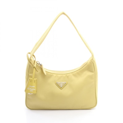 プラダ PRADA Re-Edition 2000 ミニバッグ ハンドバッグ バッグ ナイロン レディース イエロー系 【中古】