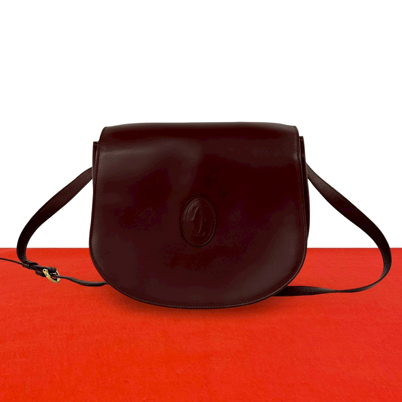 B (目立った傷や汚れなし)】CARTIER カルティエ レザー ショルダー B (目立った傷や汚れなし)】CARTIER カルティエ レザー ショルダー