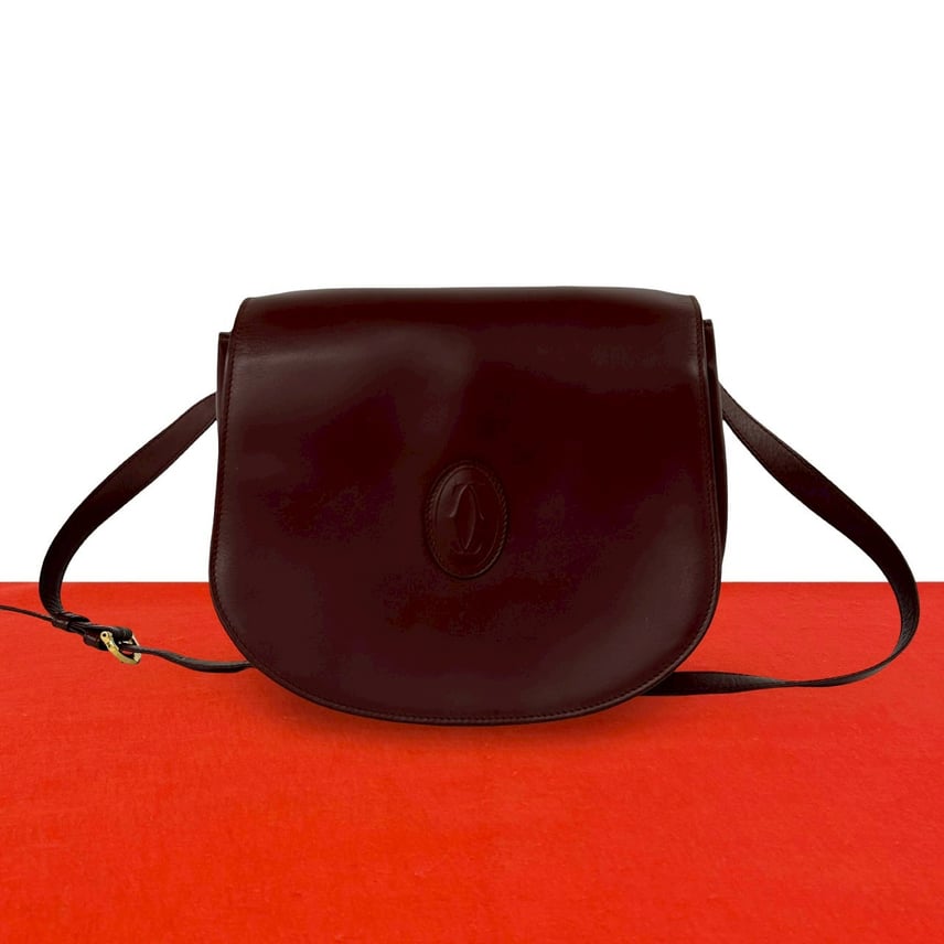 B (目立った傷や汚れなし)】CARTIER カルティエ レザー ショルダー B (目立った傷や汚れなし)】CARTIER カルティエ レザー ショルダー
