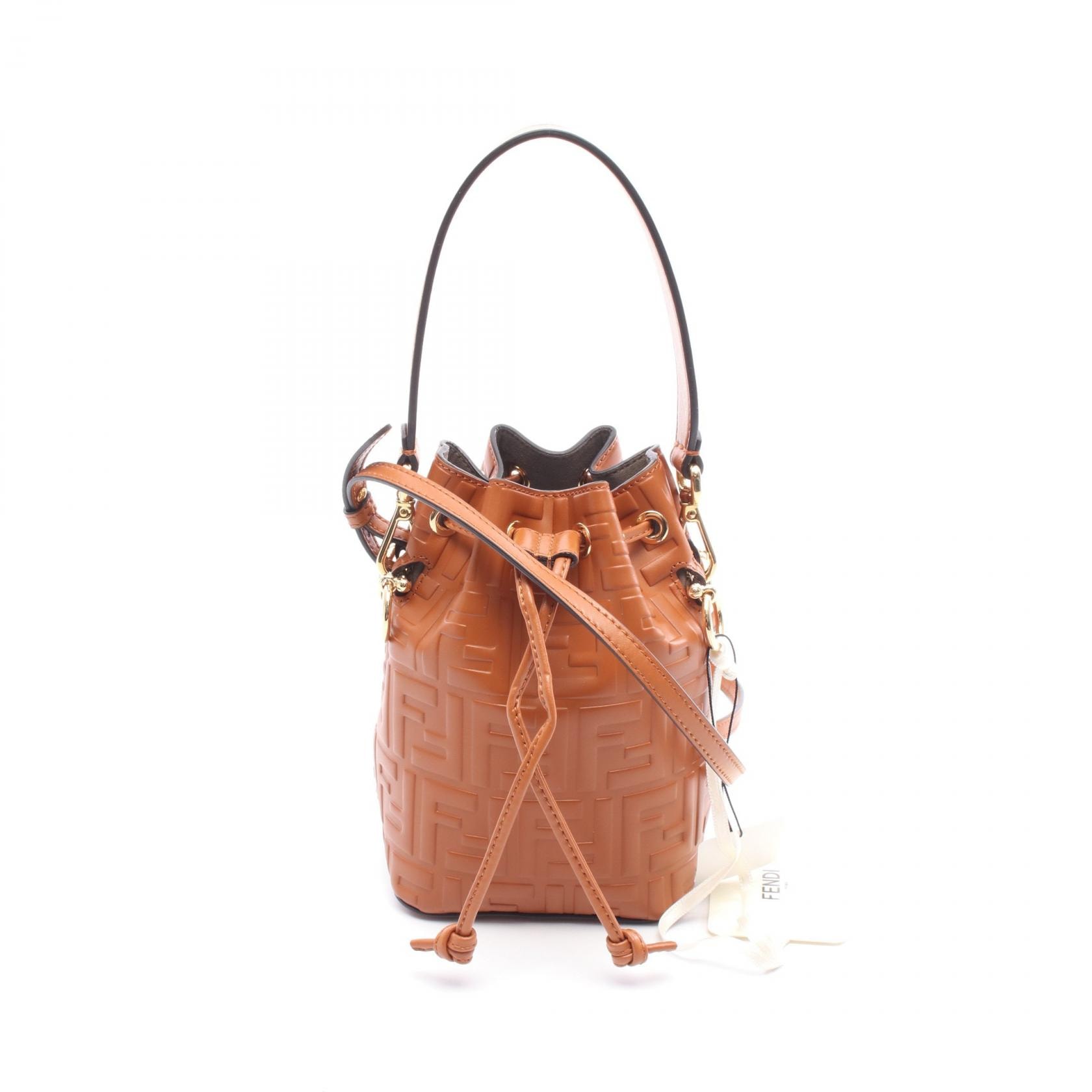 フェンディ FENDI ミニ モントレゾール ズッカ ハンドバッグ バッグ レザー レディース ブラウン系 8BS0100A3ZGF1C6J 【新品】