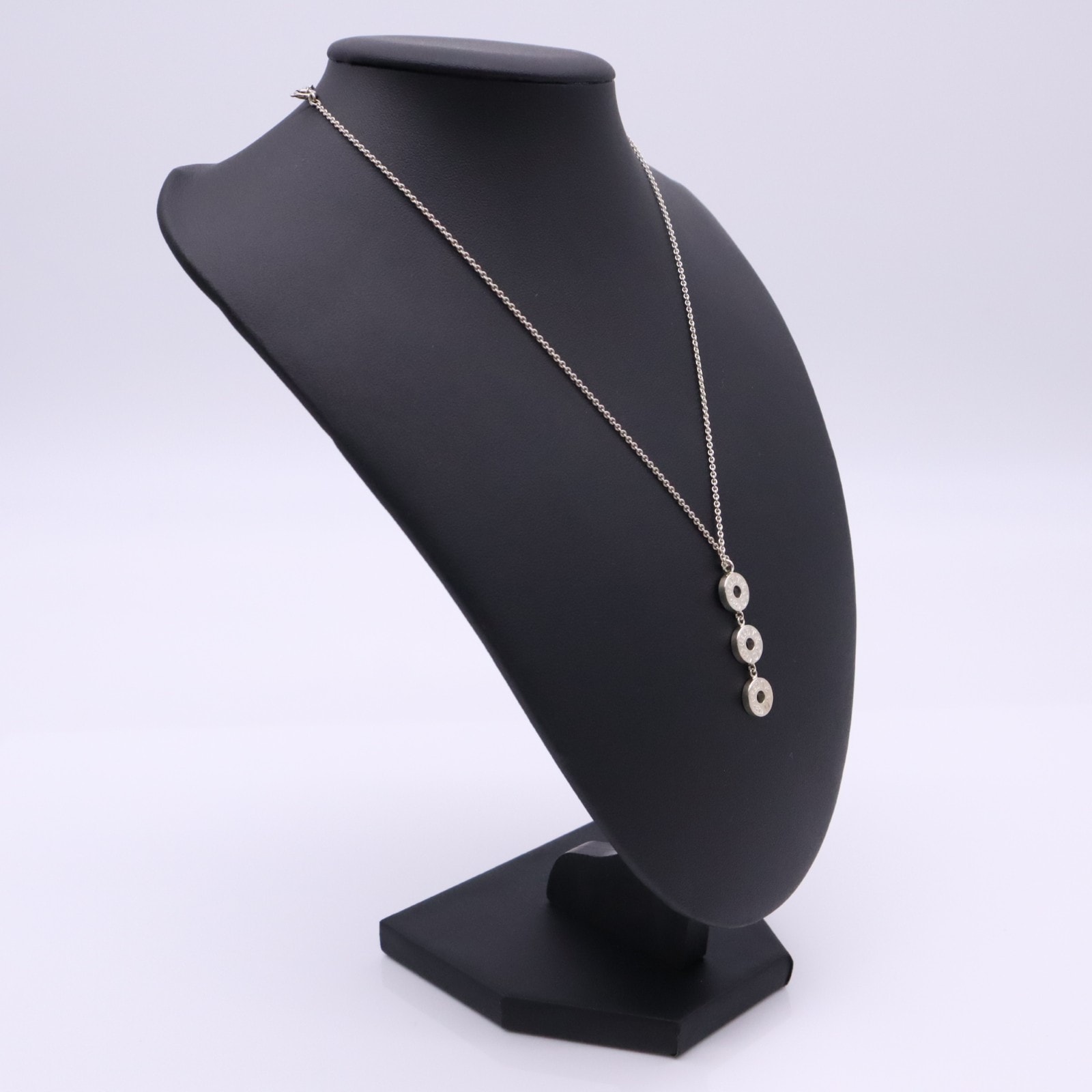 美品 TIFFANY&Co. ティファニー スリードロップサークルチェーン ネックレス 925 - ネックレス シルバー シルバー レディース