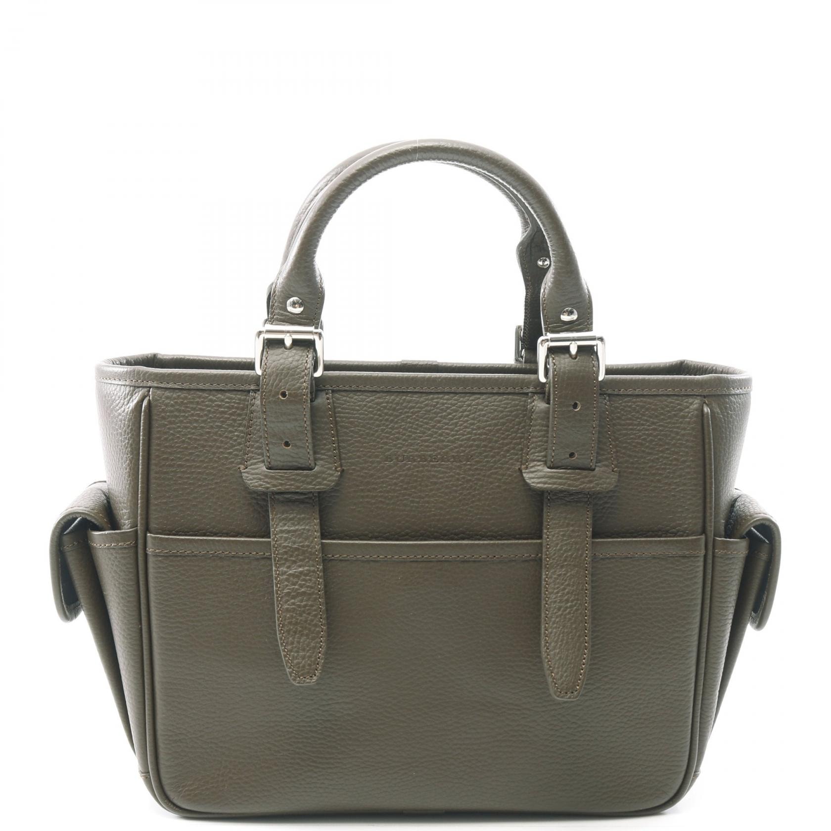 バーバリー BURBERRY ハンドバッグ バッグ レザー レディース ブラウン系 【中古】