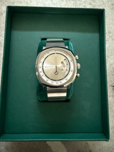 GUCCI Grip Chronograph "Silver/Stainless Steel"
