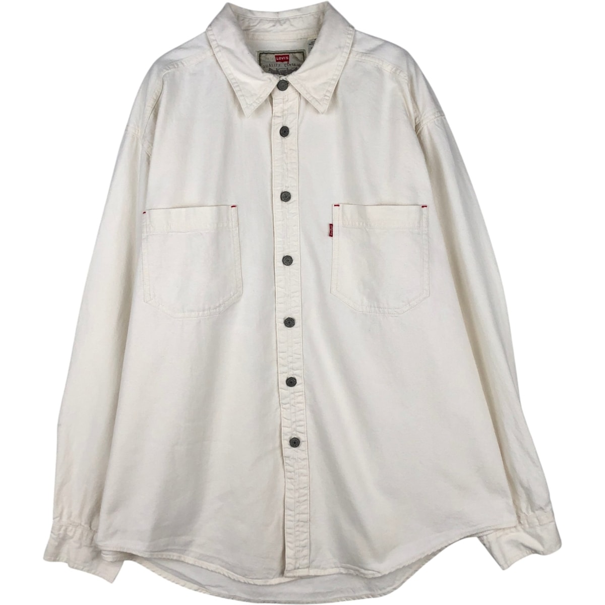 古着 90~00年代 リーバイス Levi's 長袖 ホワイトデニムシャツ メンズXL相当 ヴィンテージ/eaa628935