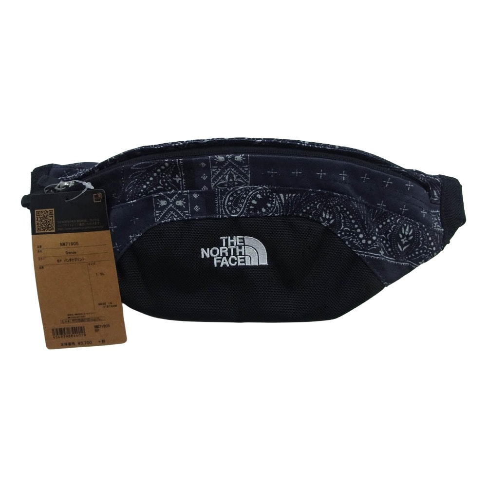 THE NORTH FACE ノースフェイス ウエストバッグ NM71905 Granule グラニュール バンダナ ウエストバッグ ブラック系 1.5L【極上美品】【中古】