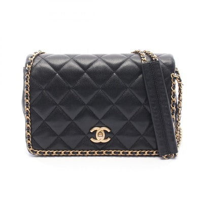 シャネル CHANEL マトラッセ ショルダーバッグ バッグ レザー グレインドカーフスキン レディース ブラック系 AS3468 【中古】