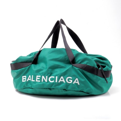 BALENCIAGA バレンシアガ ボストンバッグ ロゴ ホイールバッグ イタリア製 ブランド古着【中古】20241129/RA1946