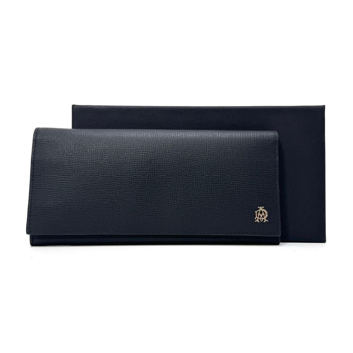 ダンヒル ベルグレイヴ フルハム 長財布 二つ折り財布 ロングウォレット ブラック 黒 レザー 本革 AD ロゴ dunhill