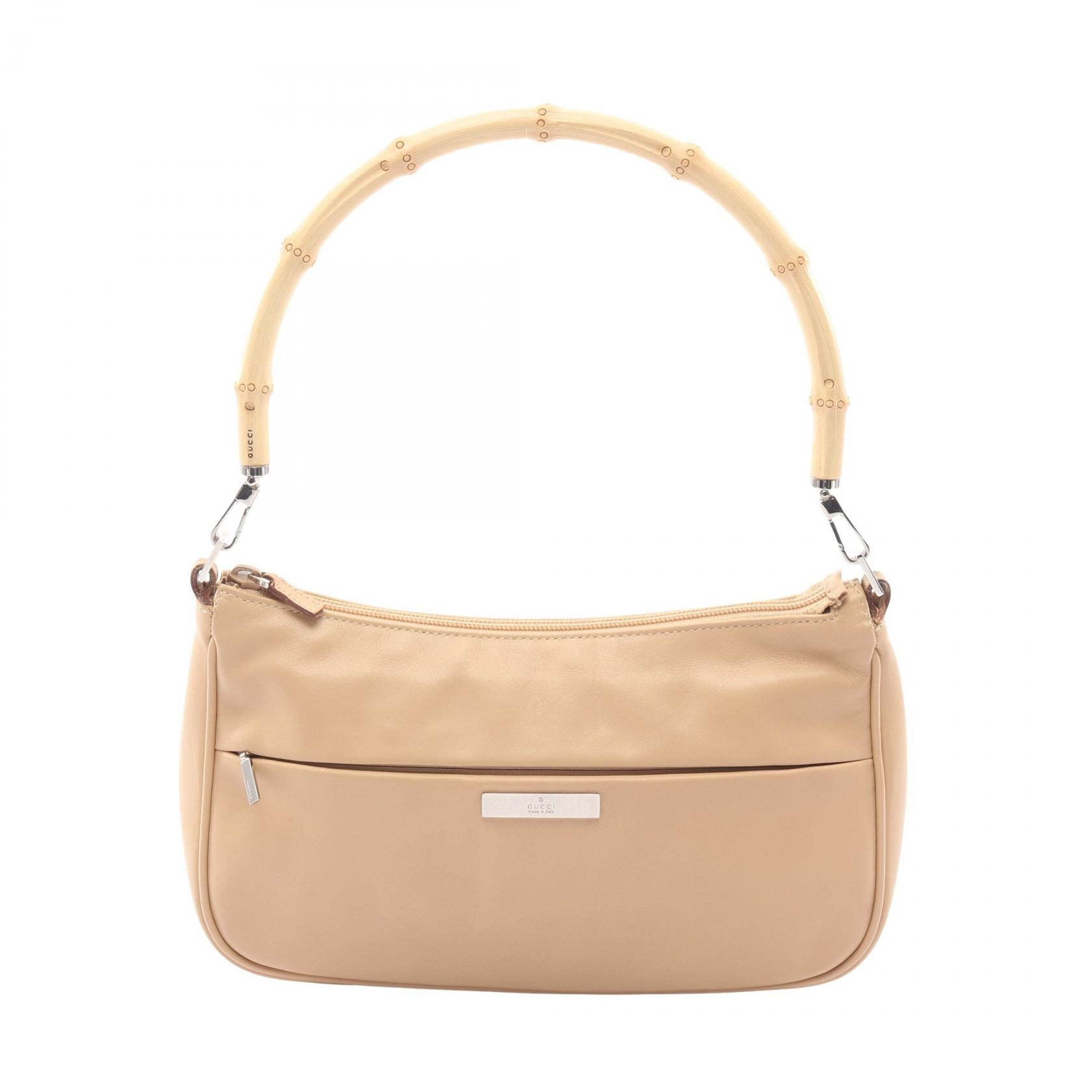 グッチ GUCCI バンブー ハンドバッグ バッグ レザー レディース ベージュ系 001.3865 【中古】