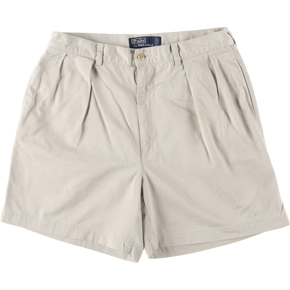 古着 ラルフローレン Ralph Lauren POLO by Ralph Lauren ANDREW SHORT ツータック チノショーツ ショートパンツ メンズw32相当/eaa567101