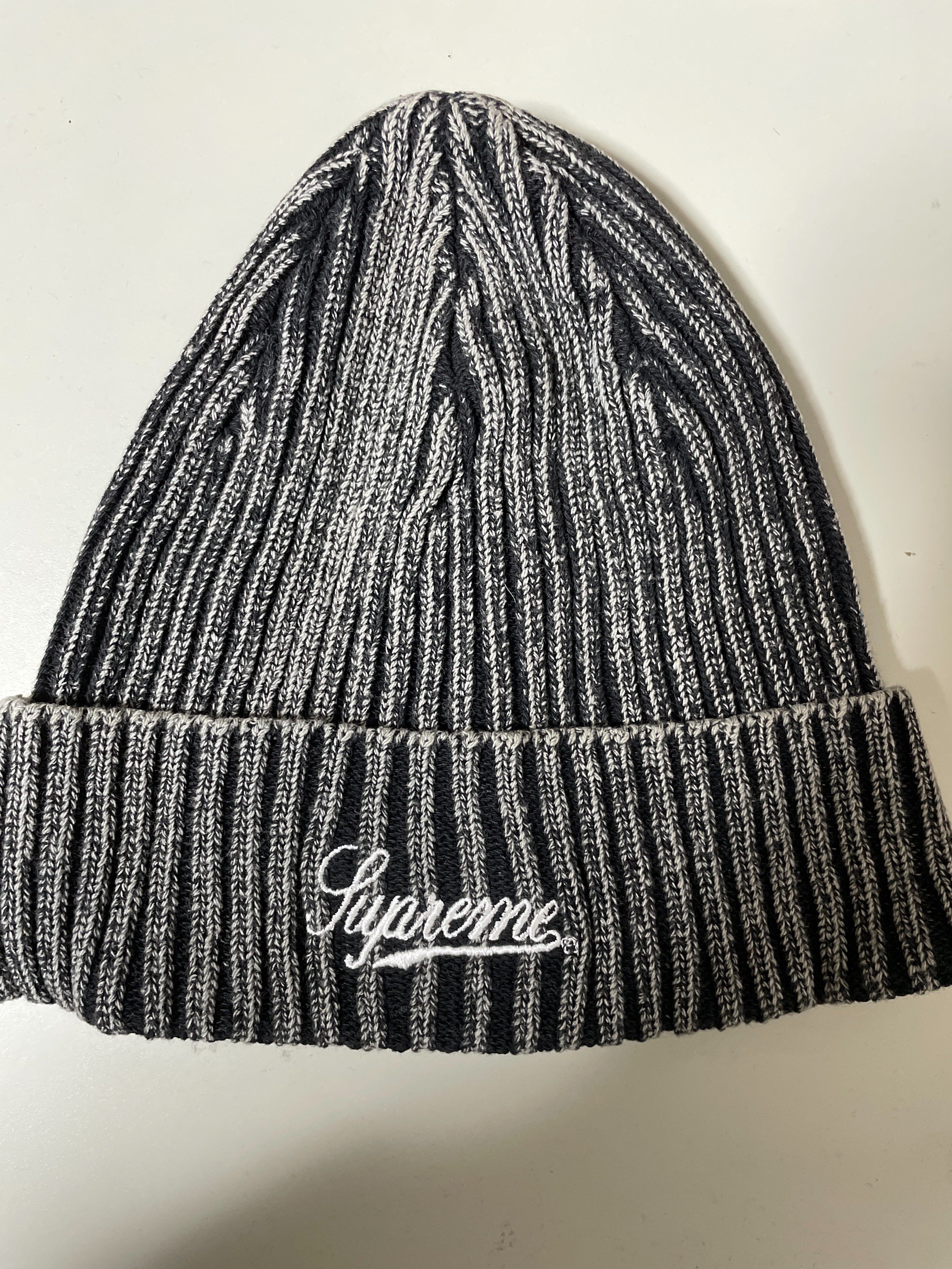 Supreme Bleached Rib Beanie "Black"