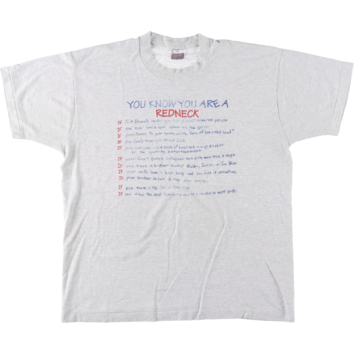 古着 90年代 フルーツオブザルーム FRUIT OF THE LOOM BEST メッセージプリントTシャツ USA製 メンズXL相当 ヴィンテージ/eaa567535