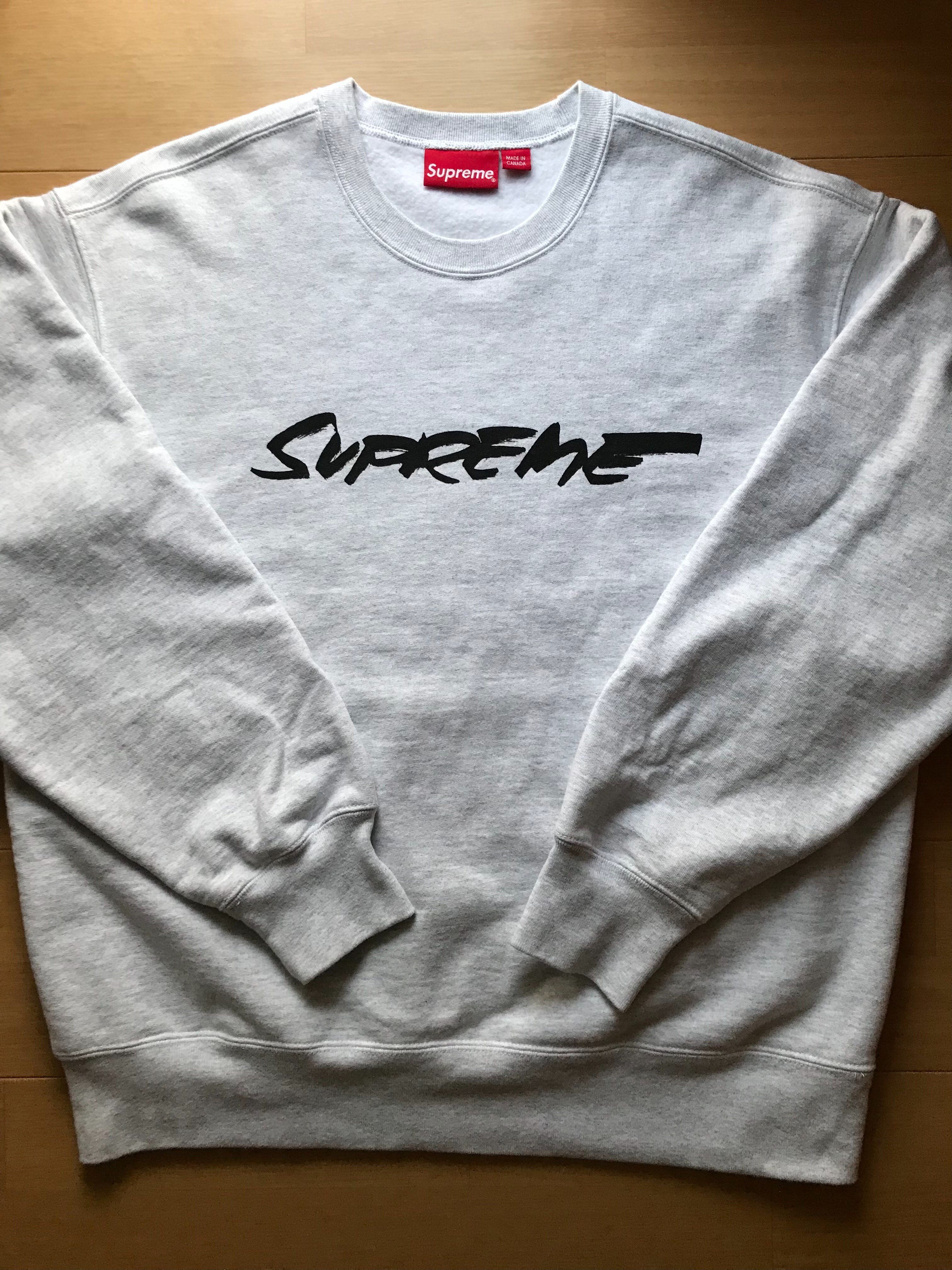 Supreme Futura Logo Crewneck "Grey"