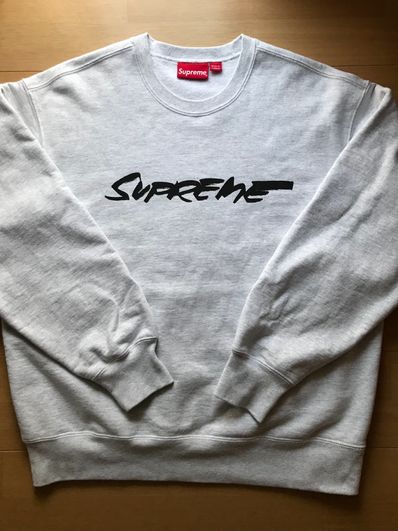 Supreme Futura Logo Crewneck "Grey"