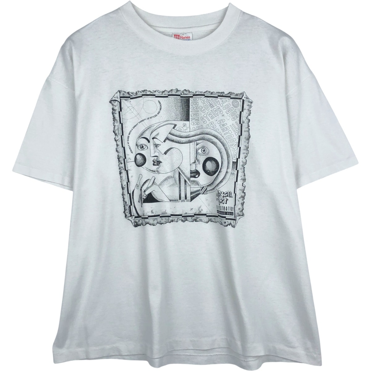 古着 90年代 ヘインズ Hanes HEAVYWEIGHT 50/50 アートTシャツ USA製 メンズXL相当 ヴィンテージ/eaa643211