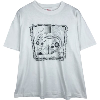 古着 90年代 ヘインズ Hanes HEAVYWEIGHT 50/50 アートTシャツ USA製 メンズXL相当 ヴィンテージ/eaa643211