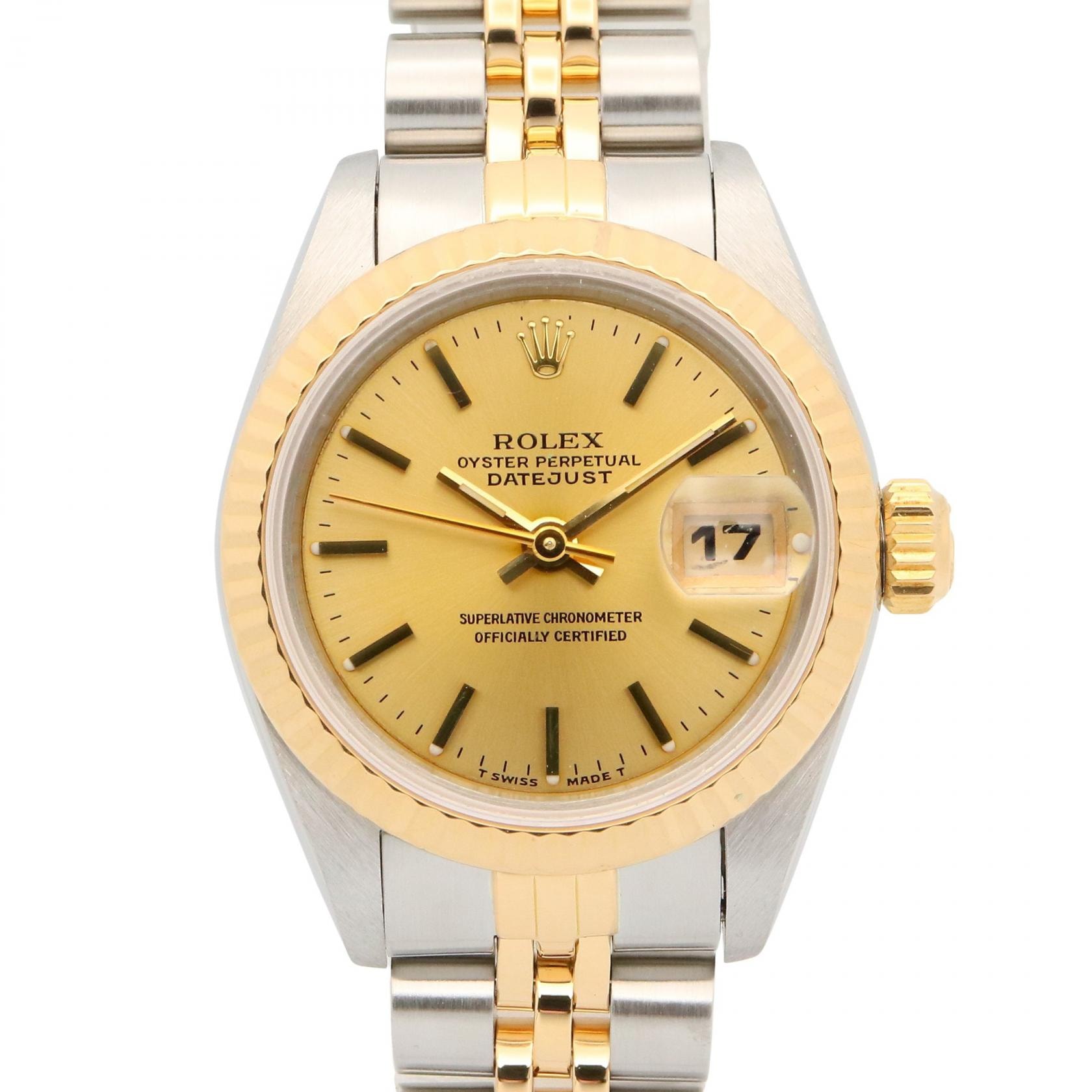 ロレックス ROLEX デイトジャスト E番 腕時計 時計 K18(イエローゴールド) ステンレススチール レディース ゴールド系 69173 【中古】