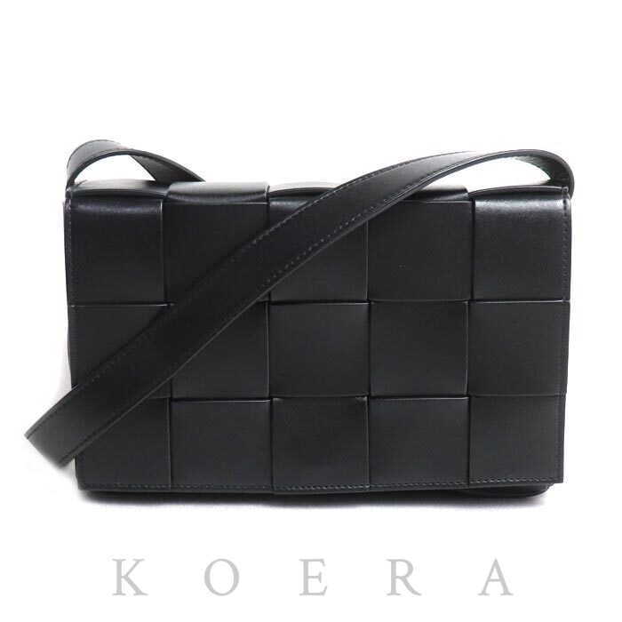 BOTTEGAVENETA ボッテガヴェネタ カセット ショルダーバッグ ブラック/パラキート 737950V29E01091 ユニセックス【中古】