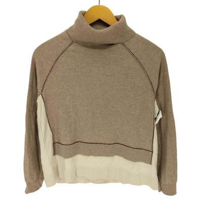 カラーステッチ タートルネック セーター【1140264193601】