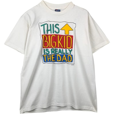 古着 90年代 ヘインズ Hanes Fifty-Fifty 青タグ メッセージプリントTシャツ USA製 メンズL相当 ヴィンテージ/eaa649662