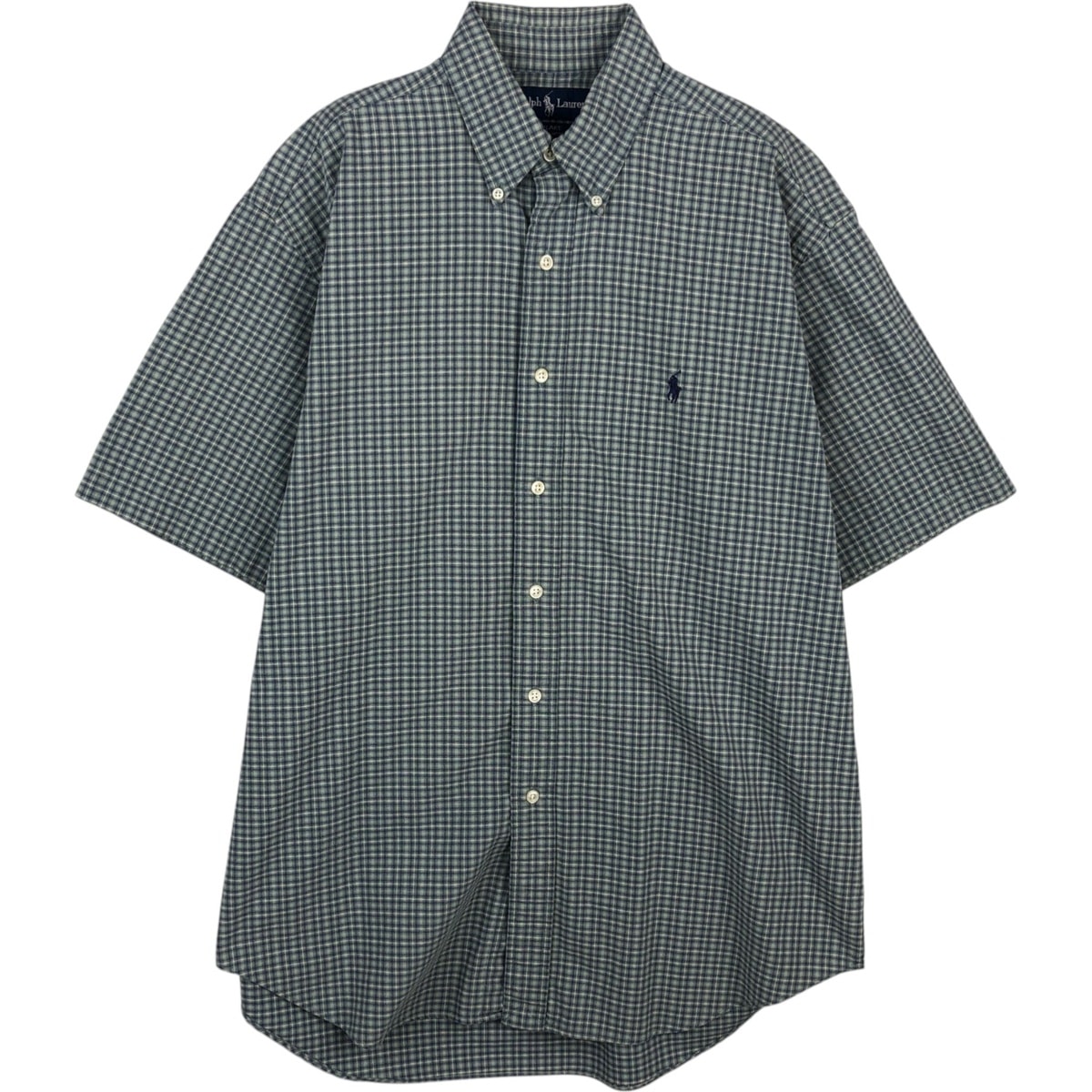 古着 ラルフローレン Ralph Lauren BLAKE 半袖 ボタンダウン チェックシャツ メンズL相当/eaa477589