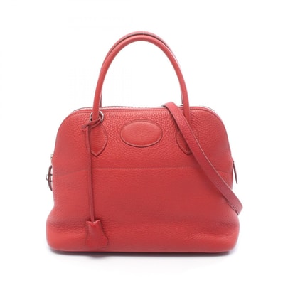 エルメス HERMES ボリード31 ハンドバッグ バッグ レザー トリヨンクレマンス トリヨンクレマンス ルージュガランス □P刻印(2012年製造) レディース レッド系 【中古】