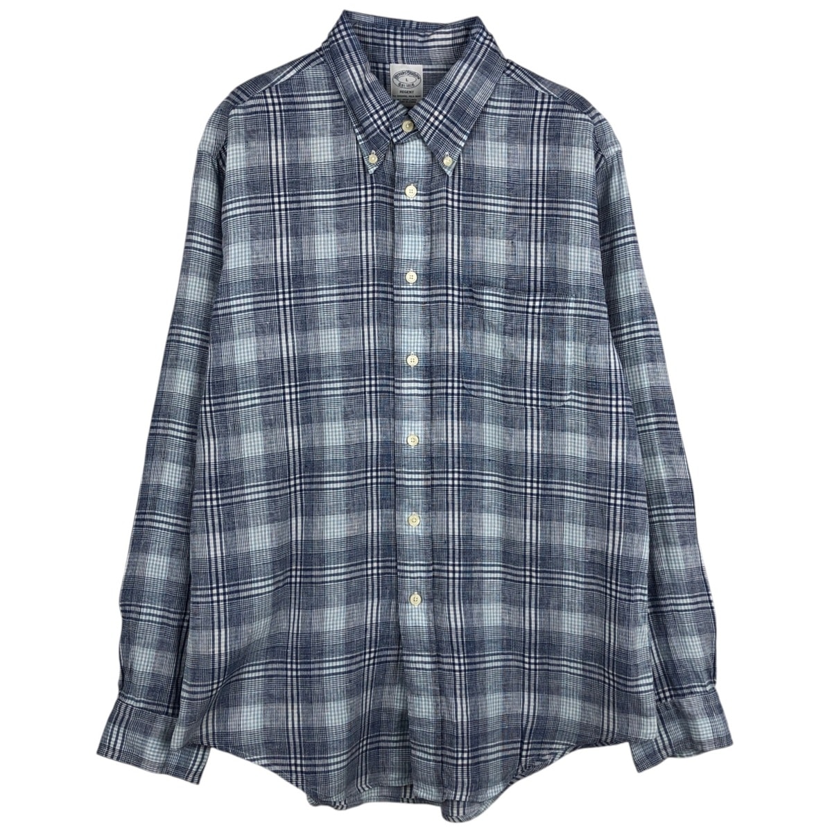 古着 ブルックスブラザーズ Brooks Brothers Est.1818 REGENT チェック柄 長袖 ボタンダウンシャツ メンズL相当/eaa625165