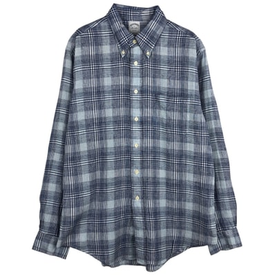 古着 ブルックスブラザーズ Brooks Brothers Est.1818 REGENT チェック柄 長袖 ボタンダウンシャツ メンズL相当/eaa625165
