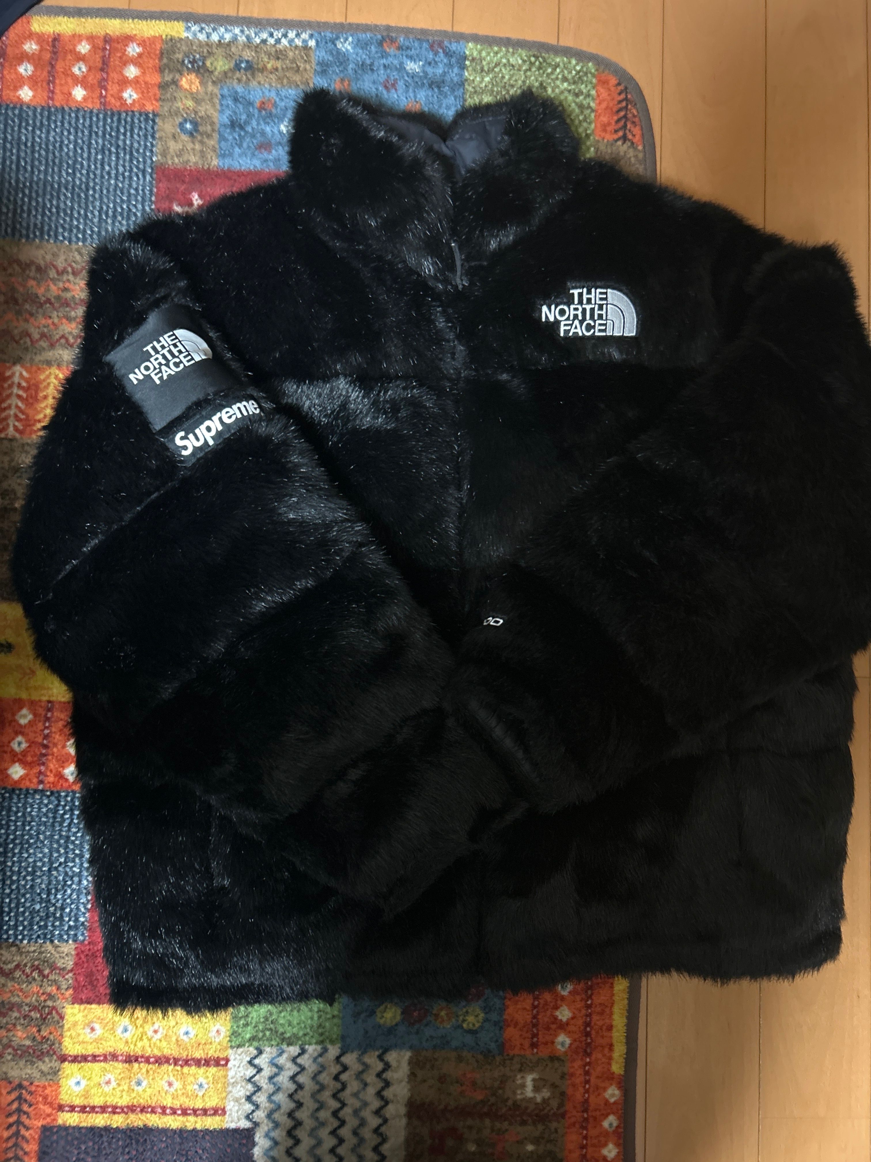 Supreme x The North Face Faux Fur Nuptse Jacket "Black"