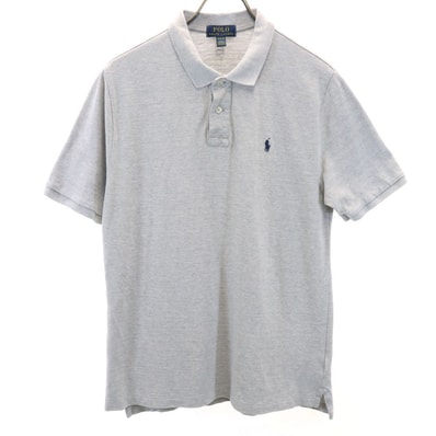 POLO RALPH LAUREN ポロラルフローレン 半袖 ポロシャツ XL 18-20 グレー 鹿の子