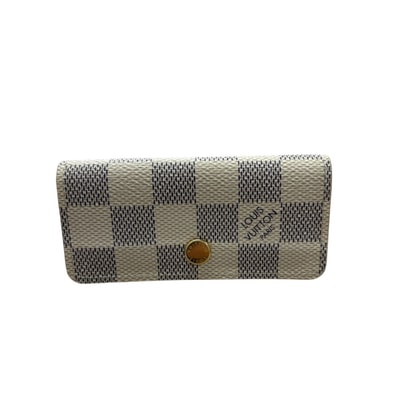 超美品 LOUIS VUITTON ルイヴィトン ダミエ アズール ミュルティクレ ホワイト ゴールド金具 PVC レザー/ キーケース 4連 S1-00022 【中古】