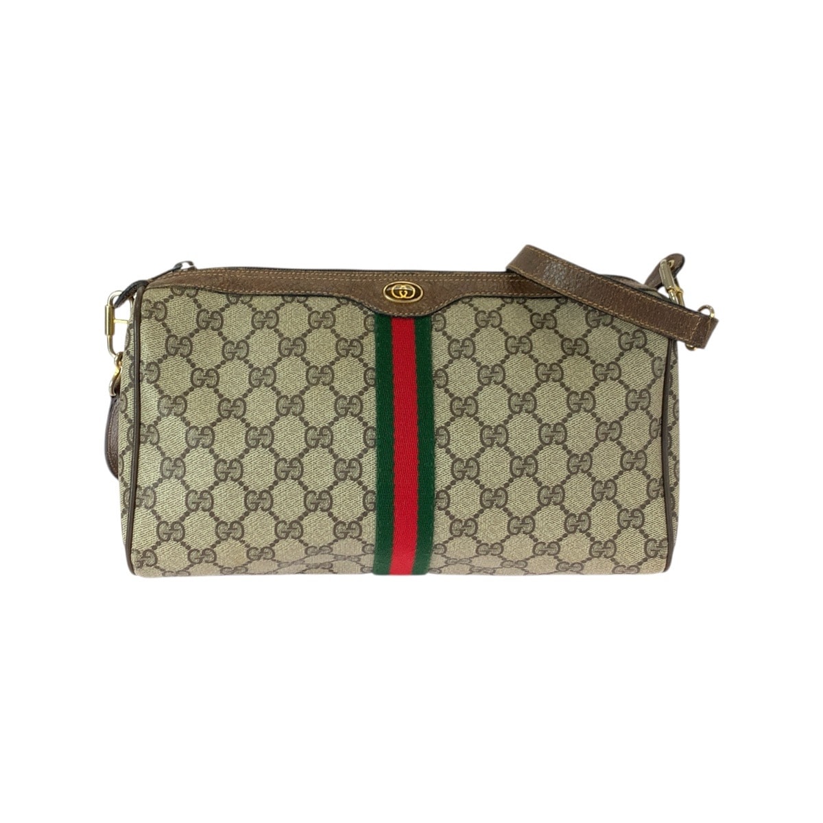 GUCCI グッチ シェリーライン オールドグッチ ベージュ ブラウン GGスプリームキャンバス ショルダーバッグ ポシェット 600009 【中古】