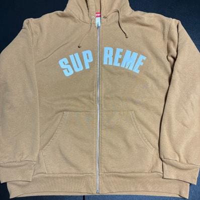 Supreme Arc Thermal Lined Zip Up Hooded Sweatshirt "Light Brown"