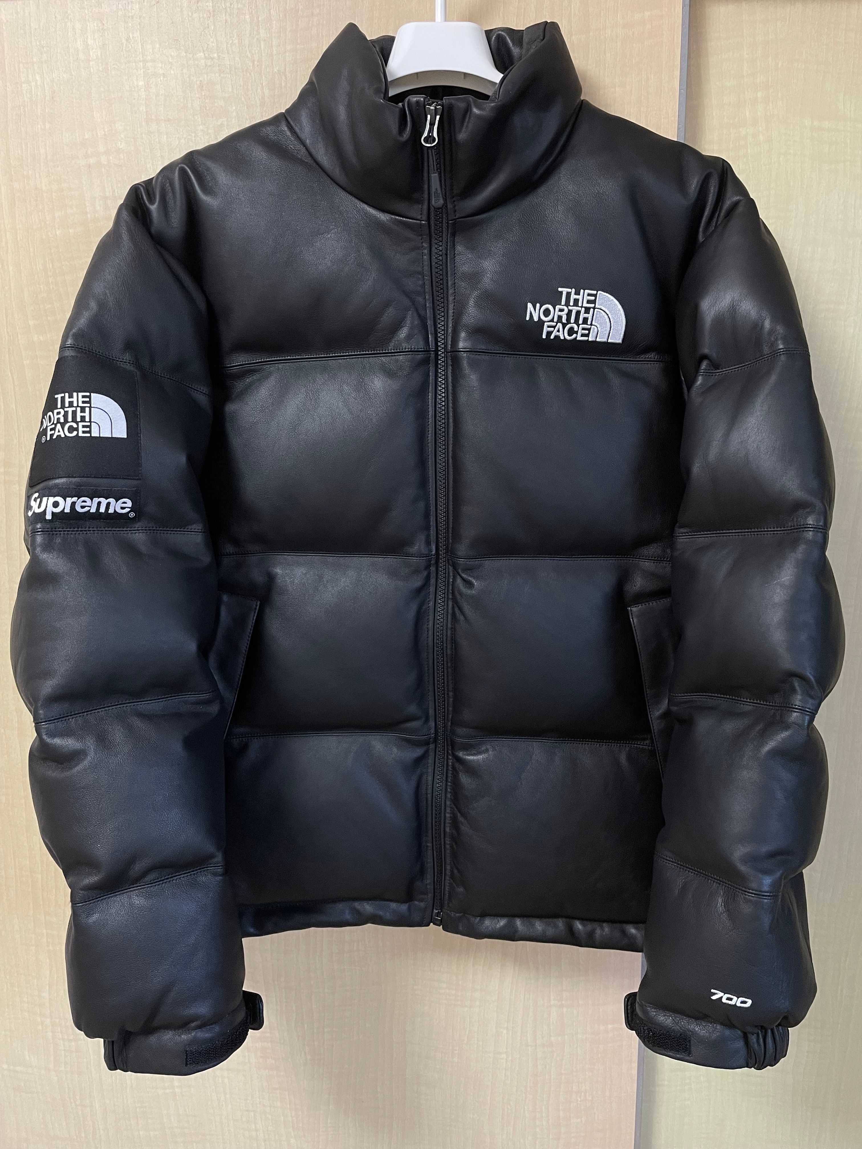 Supreme x The North Face Leather Nuptse Jacket "Black"