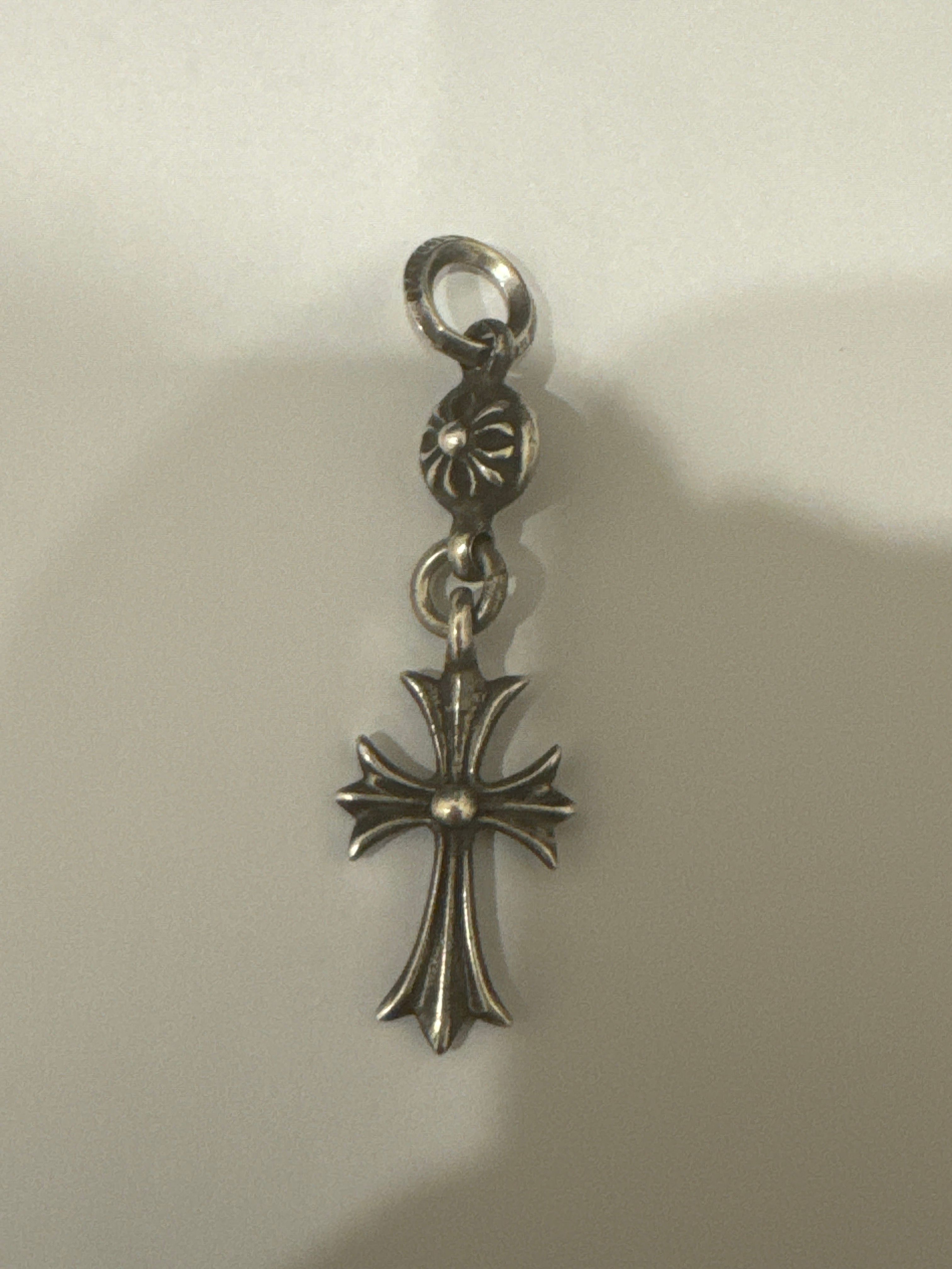 Chrome Hearts 1 Ball Tiny CH Cross Charm "Silver"