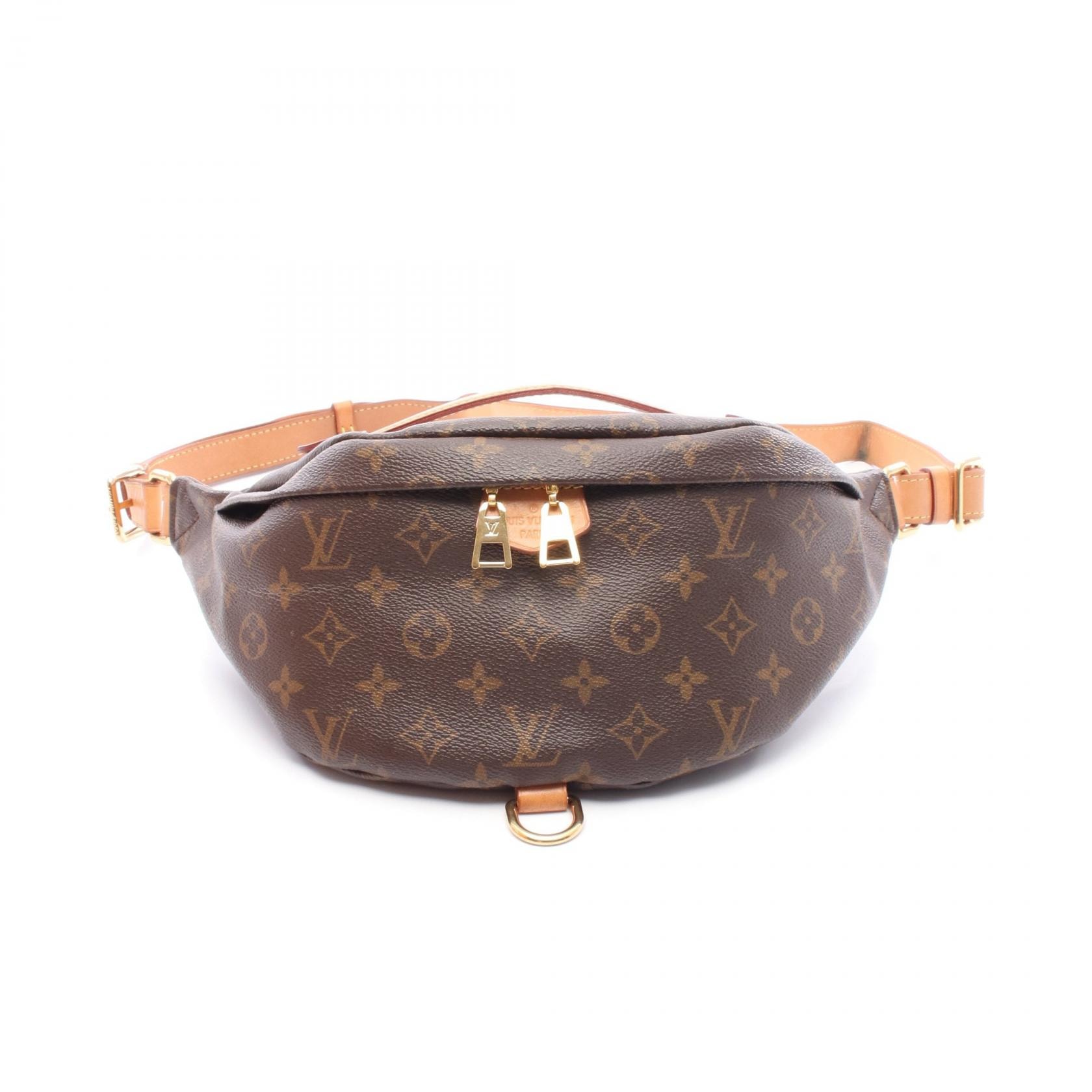 ルイ・ヴィトン LOUIS VUITTON バムバッグ ウエストバッグ ボディバッグ バッグ PVCコーティングキャンバス レザー モノグラム メンズ レディース ブラウン系 M43644 【中古】