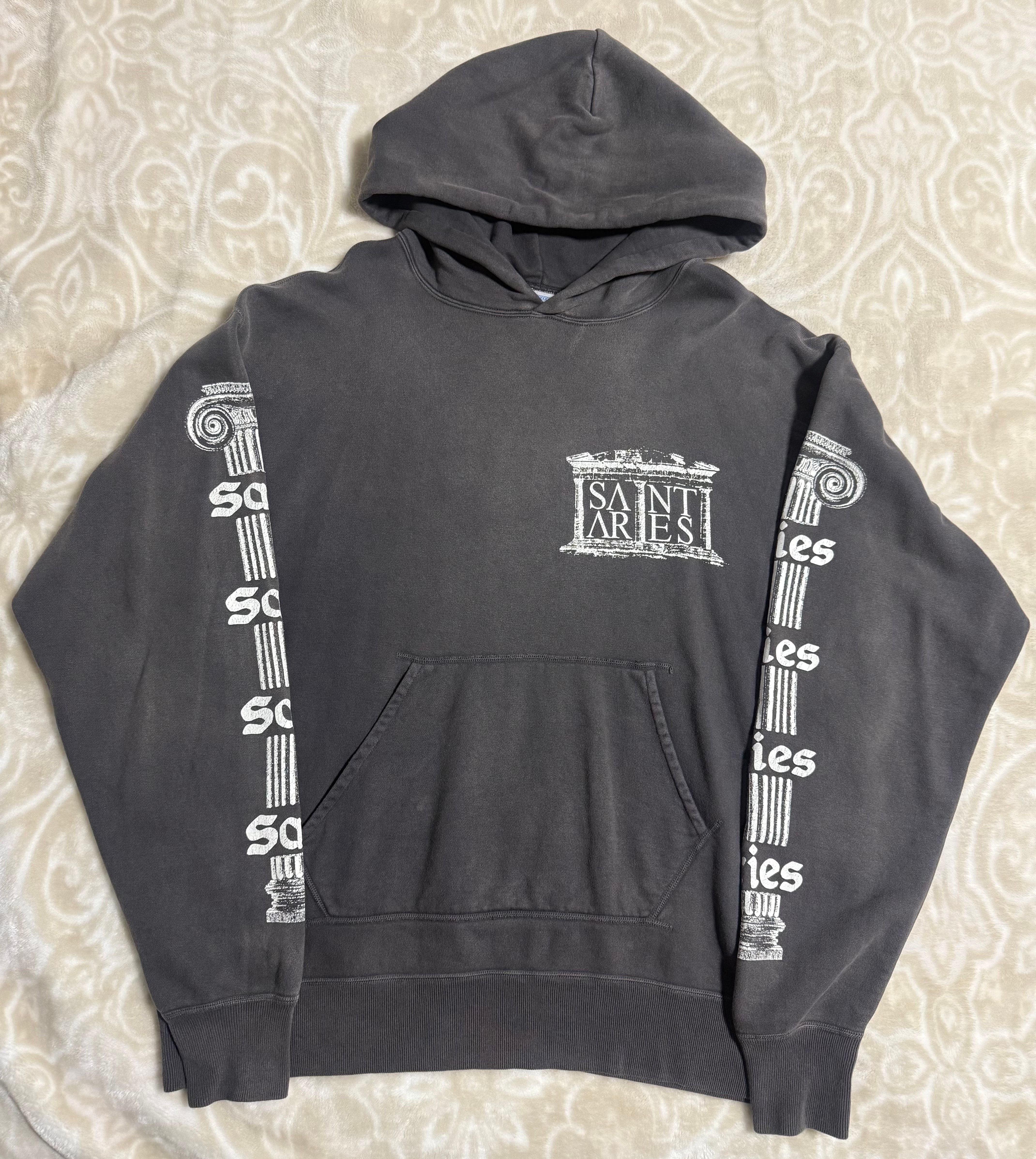 SAINT Mxxxxxx x Aries 23Aw Hoodie "Black"