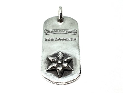 Chrome Hearts LA Raised Dog Tag Pendant "Silver"
