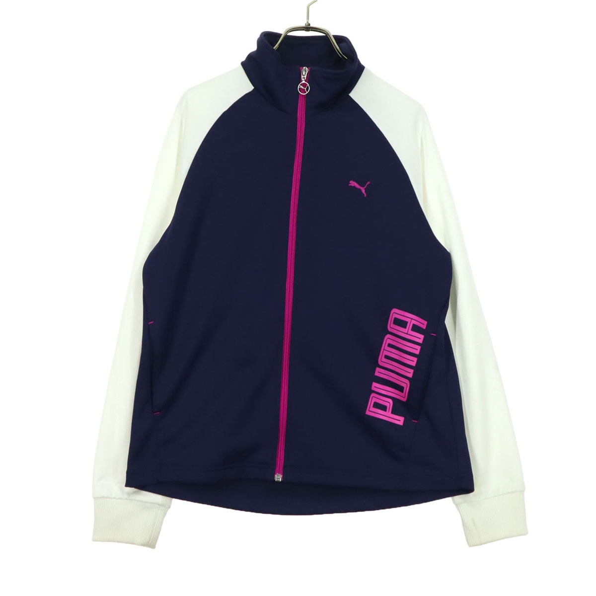 PUMA プーマ 長袖 トラックジャケット XL ネイビー系 アイボリー ピンク
