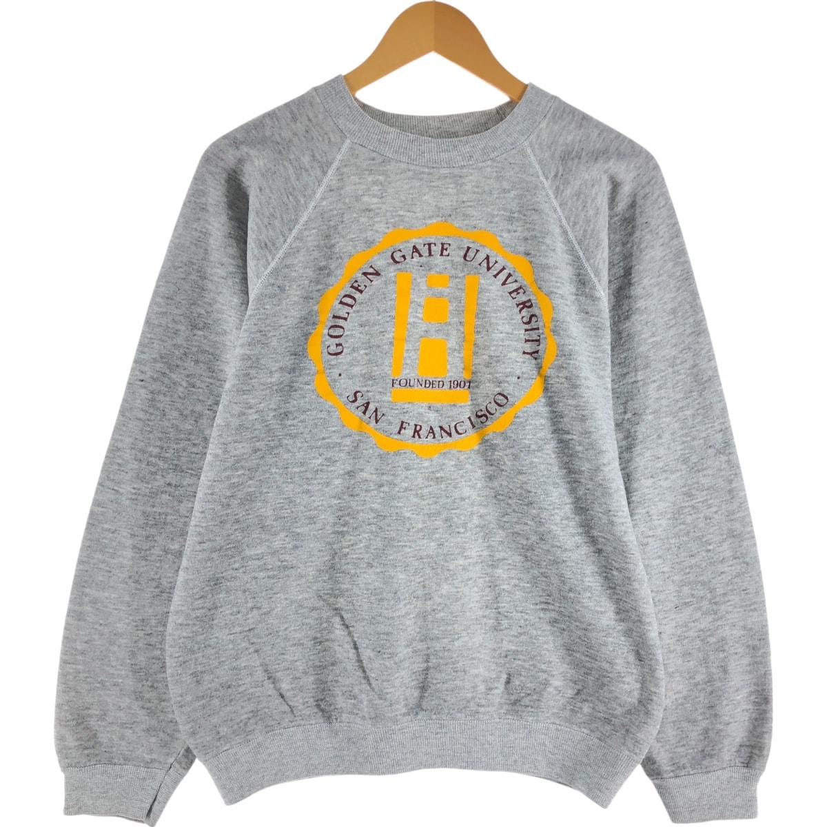 古着 80~90年代 ヘインズ Hanes カレッジスウェットシャツ トレーナー USA製 メンズL相当 ヴィンテージ/eaa520021