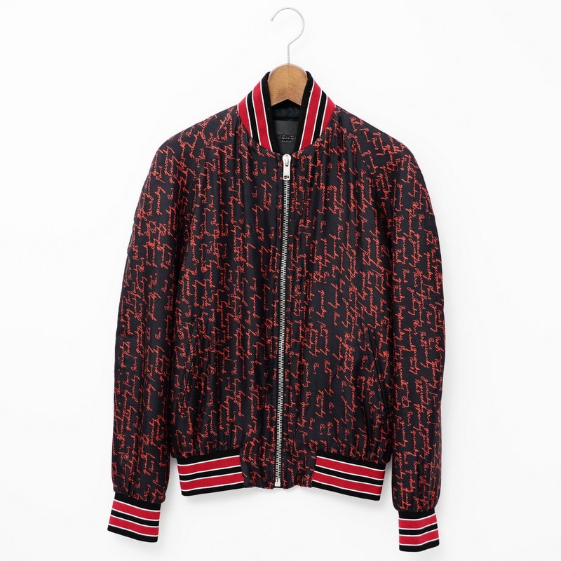 ■美品■GIVENCHY ジバンシィ ジャケット サイズ46 総シルク 中綿 ボンバー ブルゾン シルク 総柄 ブランド古着【中古】20231101/GO6513