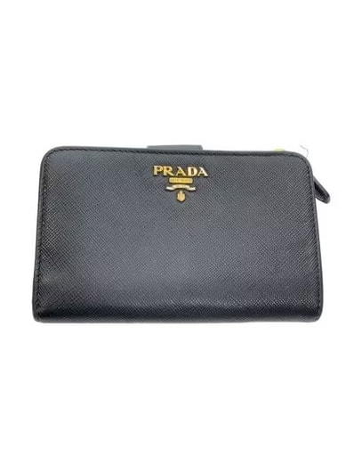 PRADA Small Saffiano Leather Wallet "Black"