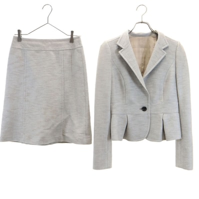 BURBERRY BLACK LABEL バーバリーブラックレーベル スカートスーツ 上下セットアップ 40/38 グレー系