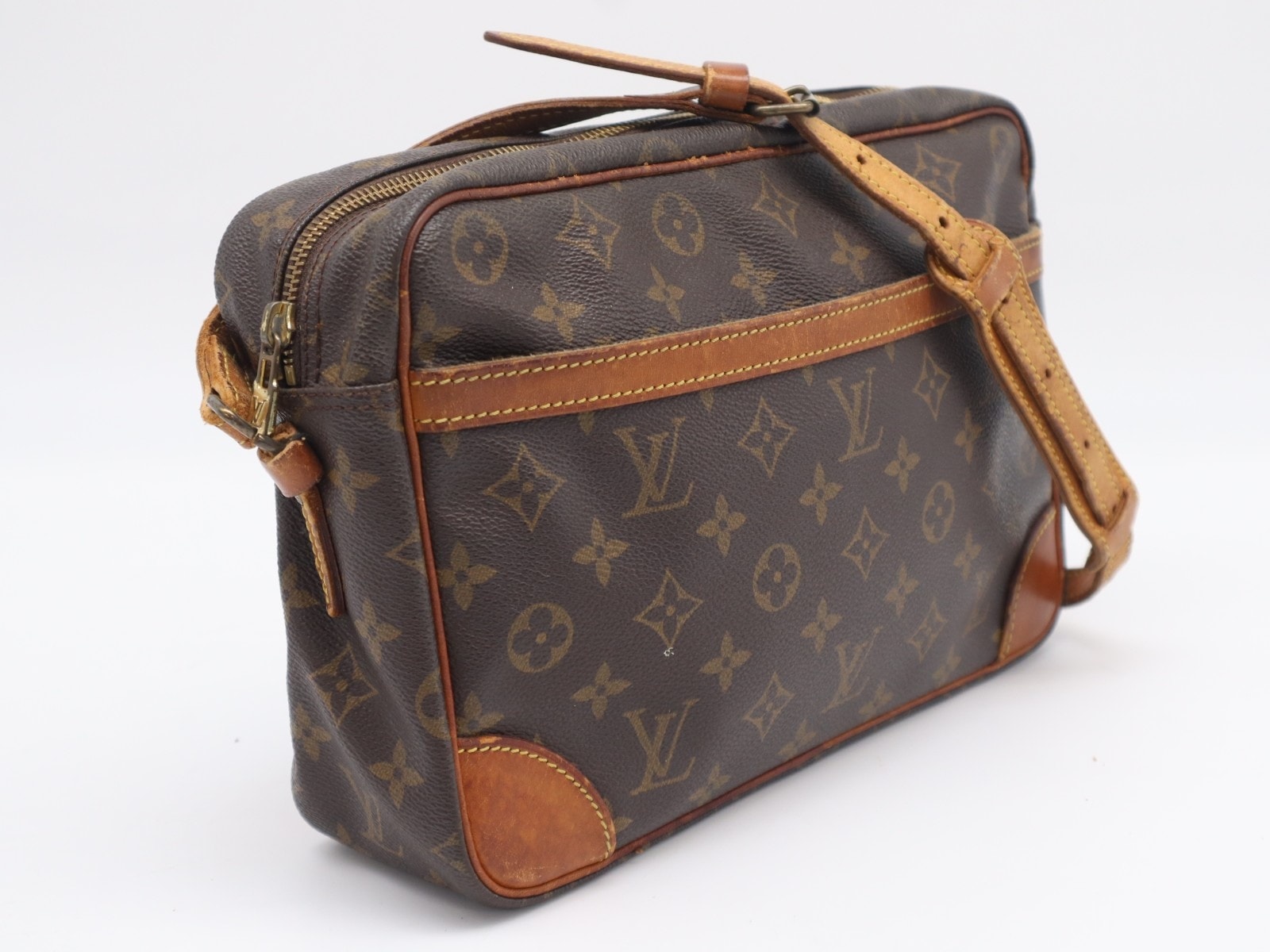LOUIS VUITTON ルイ・ヴィトン モノグラム キャンバス トロカデロGM M51272 ショルダーバッグ ブラウン コーティングキャンバス レザー レディース