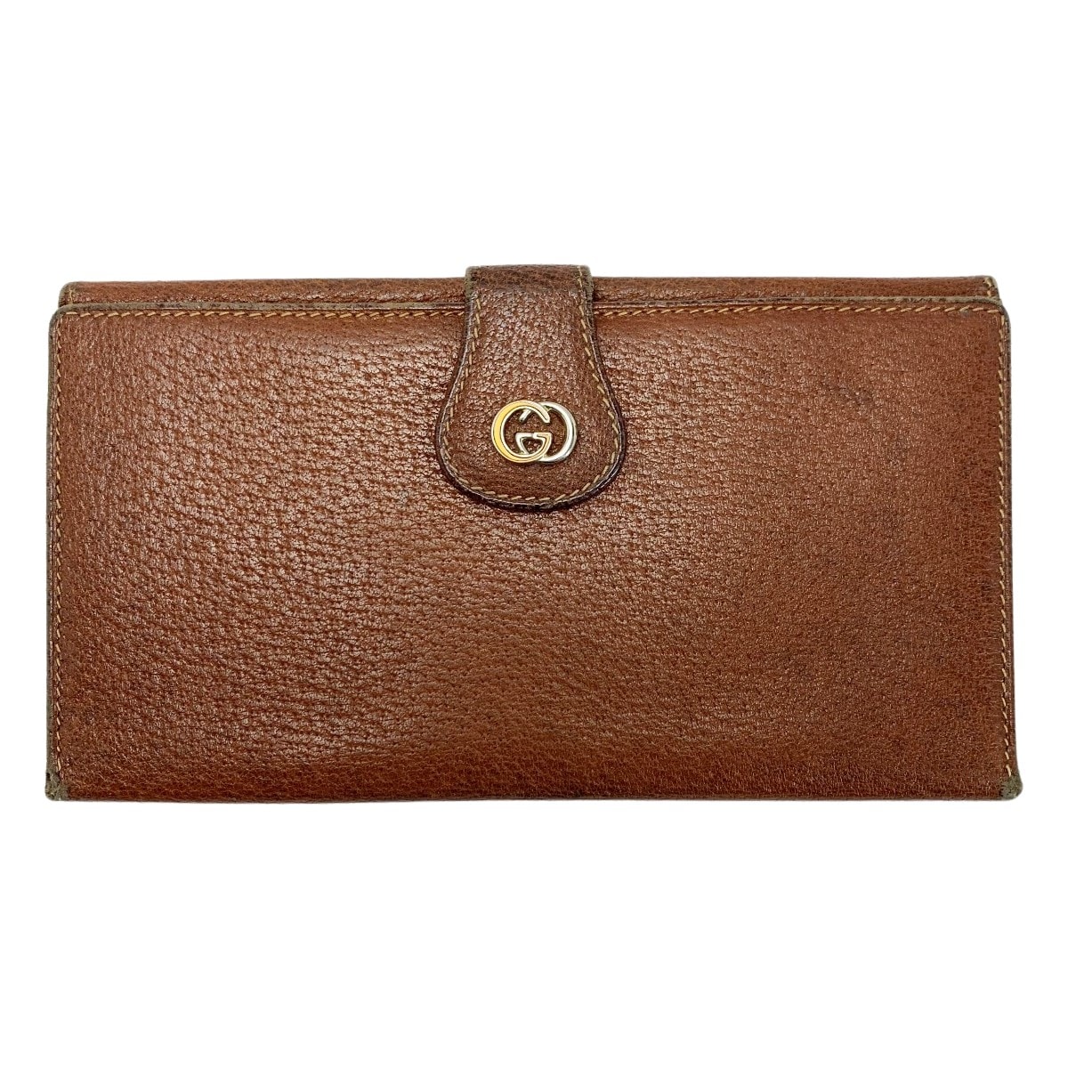 GUCCI グッチ インターロッキングG ピッグレザー 035・381・0294 ブラウン 長財布 レディース