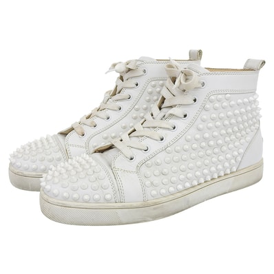 クリスチャンルブタン ルイススパイク ハイカット スニーカー シューズ メンズ 白 ホワイト 41 41
