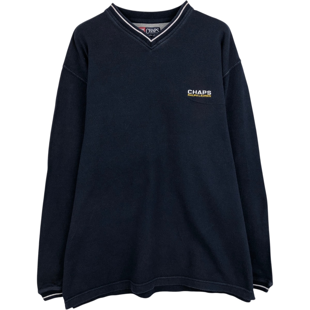 古着 90年代 ラルフローレン Ralph Lauren CHAPS チャップス Vネック ロングTシャツ ロンT メンズXXL相当 ヴィンテージ/eaa625361