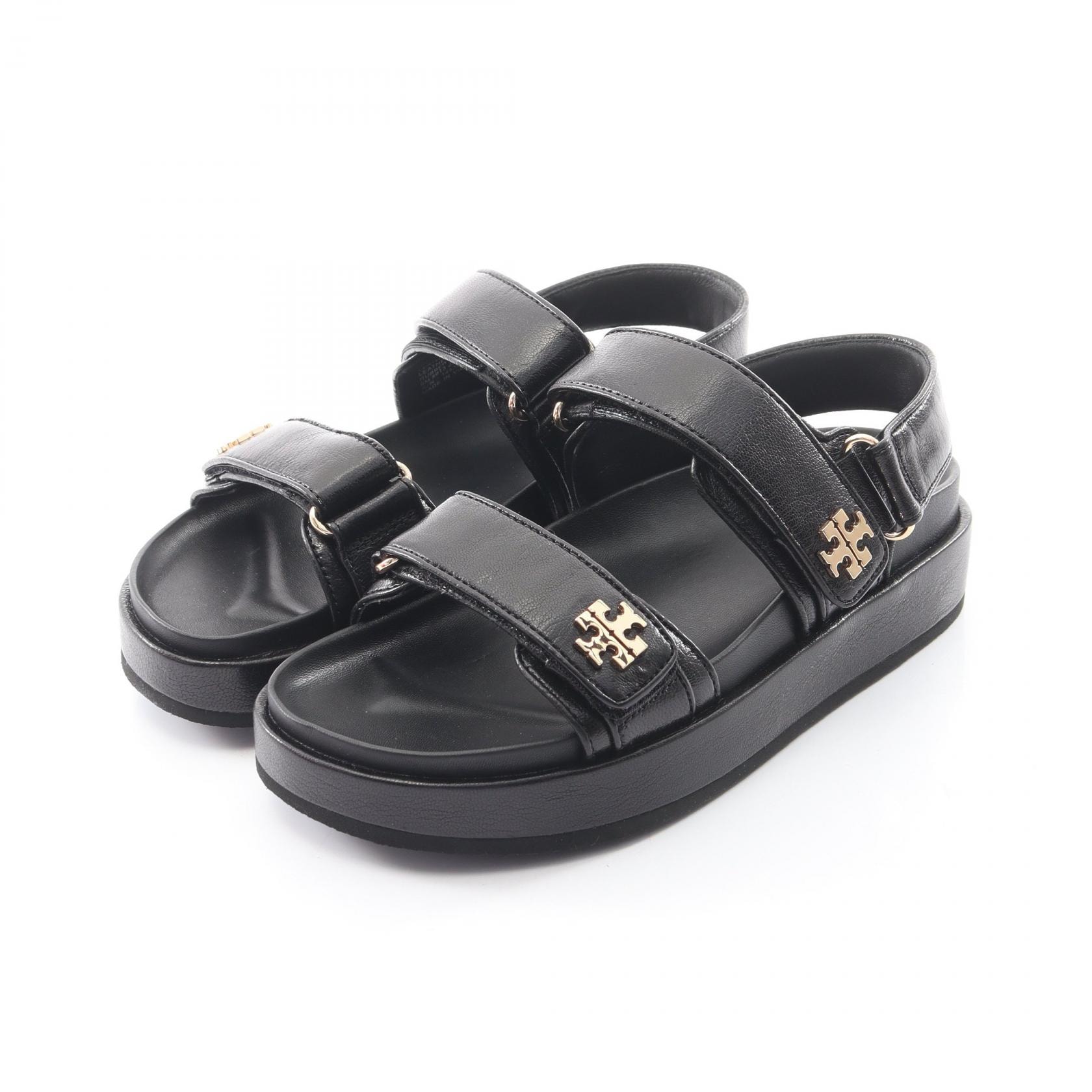 トリーバーチ Tory Burch KIRA SPORT SANDAL キラ スポーツ サンダル 靴 レザー レディース ブラック系 1443280018 【新品】